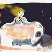 Graphic recording del Festival de Teatro Amateur de Alegría-Dulantzi . % Angel López de Luzuriaga Fuerte tarafından hazırlanan Geleneksel illüstras, Ve on projesi - 11.28.2015