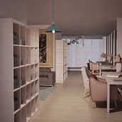 Imagen 3D- render. 3D, Arquitetura, Arquitetura de interiores, Design, Design de interiores, e Design e fabricação de móveis projeto de Alessia Mancini - 08.02.2016