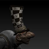 Mi Proyecto del curso: Modelado de personajes en 3D... The Madhatter. Un progetto di 3D e Character design di Miniyouk Aguiar - 05.02.2016