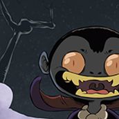 Lil' Vampire (For an Exhibition). Traditional illustration project by Diego Burdío - 01.14.2016