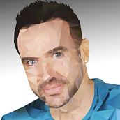 Low poly portrait. Graphic Design, and Traditional illustration project by Santos Barrios Gragero - 02.16.2016