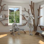 Interiores - Museo de la Paz. Un projet de 3D, Design d'intérieur, Design, Fabrication de mobilier , et Conception de produits de David Artola Soriano - 17.01.2015