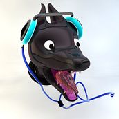 Cabeza de perro. 3D, Design, and Traditional illustration project by Laura Di Mascio Escribano - 02.18.2016