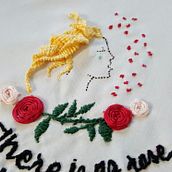A falta de camisa, he hecho un diseño aplicando todos los puntos  aprendidos (o casi) sobre la tela,aunque ya habrá otro en una camisa :). Un progetto di Calligrafia e Design di elcoco - 18.02.2016