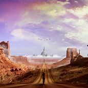 Matte Painting: Highway to Hell.. Un progetto di 3D, Collage, Direzione artistica, Design, Graphic design, Fotografia e Paesaggismo di David Sanz Soblechero - 21.02.2016