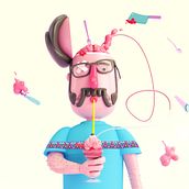Mi Proyecto del curso: Diseño de personajes en Cinema 4D: del boceto a la impresión 3D. Character Design project by Carlos Arturo - 02.26.2016