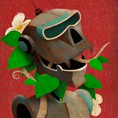 Robots and Plants. Character Design, and Traditional illustration project by Edu Rubio - 03.01.2016