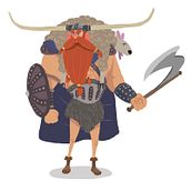 Diseño personajes "Vikingo". Animation, Character Design, Costume Design, and Traditional illustration project by Enric Lleyda - 03.02.2016
