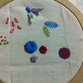 Práctica 2: Puntos con relieve. Artesanato projeto de Maria Alicia Posse - 03.03.2016
