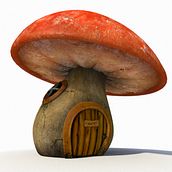 Casa hongo 3D (mushroom house). Un projet de 3D de selmi - 06.03.2016