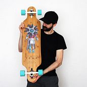 „Kachina”, grafika do kolekcji longboardów (Miller Division). Projekt z dziedziny Trad, c i jna ilustracja użytkownika Pablo Burgueño - 14.11.2015