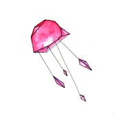 Jellyfish - serigrafía. Traditional illustration project by Raquel Duart - 03.28.2016