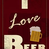 i love beer Ein Projekt aus dem Bereich Traditionelle Illustration von Maria Ochandiano - 29.03.2016