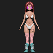 Chica manga. 3D, Animation, and Character Design project by Angel Alcala - 03.31.2016