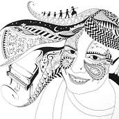 MAQUILLANDO A ALEJANDRA. Un progetto di Illustrazione tradizionale di LÁPICES BLANCOS - 05.04.2016