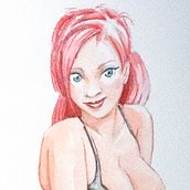 Mi Proyecto del curso: Cómo conquistar a una Pin Up. Traditional illustration project by Tien Wen Wu - 05.29.2016