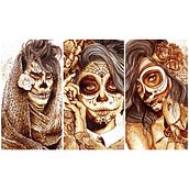 "Sugar Skull" - Ilustraciones con café. Artesanato, Artes plásticas, Design, Design de personagens, Ilustração tradicional, e Pintura projeto de Nuriamarq (Nuria Salcedo) - 11.04.2016