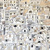 Battleship town. Traditional illustration project by Joan Suárez Herrero - 01.05.2015