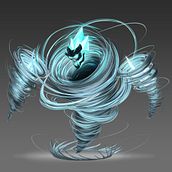 Criatura elemental de aire. Fine Arts, Art Direction, Character Design, Traditional illustration, and Video project by Duberly Mazuelos - 04.17.2016