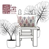 Funda para cojín "En el bosque". Arts, Crafts, Design, and Traditional illustration project by Dani JO - 04.28.2016