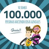 Gracias! Ya somos 100.000!. Design, Web Design, Education, Events, Infographics, IT, Marketing, Multimedia, and Advertising project by Genially Web - 05.30.2016
