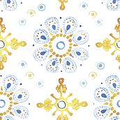 patterns with watercolor. Projekt z dziedziny Design, Projektowanie graficzne, Trad, c i jna ilustracja użytkownika MARIAJOSE RUZAFA - 04.06.2016