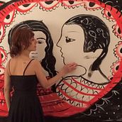 live-painting with music. Fine Arts project by Anna Lisa Miele - 06.05.2016