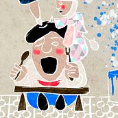 Propuesta de cartel para fiestas de Bilbao. Un proyecto de Ilustración tradicional de Lucia Bonilla - 11.05.2016