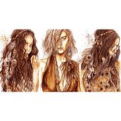"Freedom" - Coffee illustrations. Artesanato, Artes plásticas, Design, Ilustração tradicional, e Pintura projeto de Nuriamarq (Nuria Salcedo) - 06.06.2016