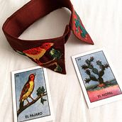 Mi Proyecto del curso: cuello y lotería mexicana. Este bordado está inspirado en las imágenes de la tradicional lotería mexicana: el pájaro y el nopal. Y también en las montañas de mi querida Bogotá.. Arts, Crafts, and Fine Arts project by Alejandra Fonseca - 07.12.2016