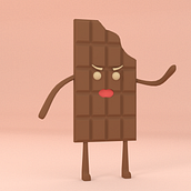 El chocolate es malo. 3D, and Design project by Aceysele Castellano - 06.15.2016