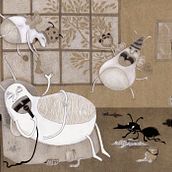 Cuento "La cigarra y la Hormiga". Artes plásticas projeto de Maria Inés Solari - 19.06.2016