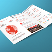 Tríptico Corporativo Cifras Universia 2015. Diseño arte y maquetación. Cierre arte final. Een project van  Br, ing en identiteit,  Art direction, Redactioneel ontwerp y Grafisch ontwerp van MJosé Alcalá-Zamora - 31.12.2015