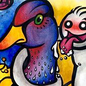 DisneyLanda: El pato. Fine Arts, and Traditional illustration project by Daniel Franco Delgado - 06.26.2016