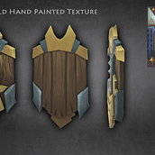hand Painted Shield. 3D project by Patrick Valle Alba - 06.27.2016