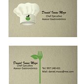 Tarjetas de Presentación - Chef de Comida Vegana. Graphic Design project by Atenas Román - 05.31.2016