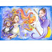 Ilustración de cuentos europeos donde los personajes son caricaturas de los que me comisionaron el proyecto. Traditional illustration project by Dalila Di Rienzo - 01.31.2015
