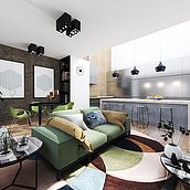 Apartament. Un projet de 3D, Architecture , et Architecture d'intérieur de santiago nuez fernandez - 05.07.2016