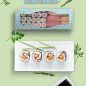 Packaging Sushi- Motivos para repetir. Graphic Design, Packaging, and Pattern Design project by Diana Silva Andrade - 07.11.2016