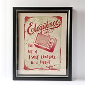Eloquence. Fine Arts, Design, Writing, and Screen Printing project by Noelia Tramullas Fernandez - 07.20.2016