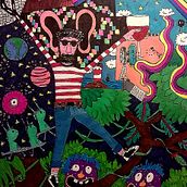 Party in the woods. Een project van  Art direction, Ontwerp van personages, Collage, Stripboek,  Ontwerp,  Beeldende kunst, Grafisch ontwerp, Traditionele illustratie, Schilderij y  Urban art van Dani Sanguineti - 26.07.2016