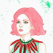 Red Hot Rose. Collage, and Traditional illustration project by Isabel Belmonte - 07.30.2016