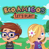 Ecoamigos let's play App. Art Direction project by marianoadriel - 08.28.2017
