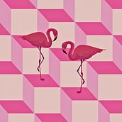 Pink Flamingos. Graphic Design, and Traditional illustration project by Berryberels Berels - 08.09.2016