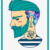 Hipster Galaxy Ein Projekt aus dem Bereich Traditionelle Illustration von José Antonio Pérez Moreno - 12.08.2016