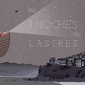 Cartel Las tres noches de Lastres. Graphic Design, and Traditional illustration project by jessicanievesvieira - 08.04.2016