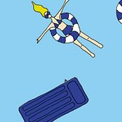 Summer - pattern. Graphic Design, and Traditional illustration project by Anabel Valera - 09.02.2016