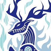Ilustración para el concurso de camisetas Ilústram'esta, el venado de la cultura huichol, Kauyumari.. Traditional illustration project by Gema Robles - 09.08.2016