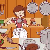 Ilustraciones Día de la Madre ONK®. Design, and Traditional illustration project by Sofía Beguería Gutiérrez - 09.09.2016