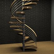 Escaleras de caracol. 3D, and Architecture project by Susana Costoya - 09.11.2015